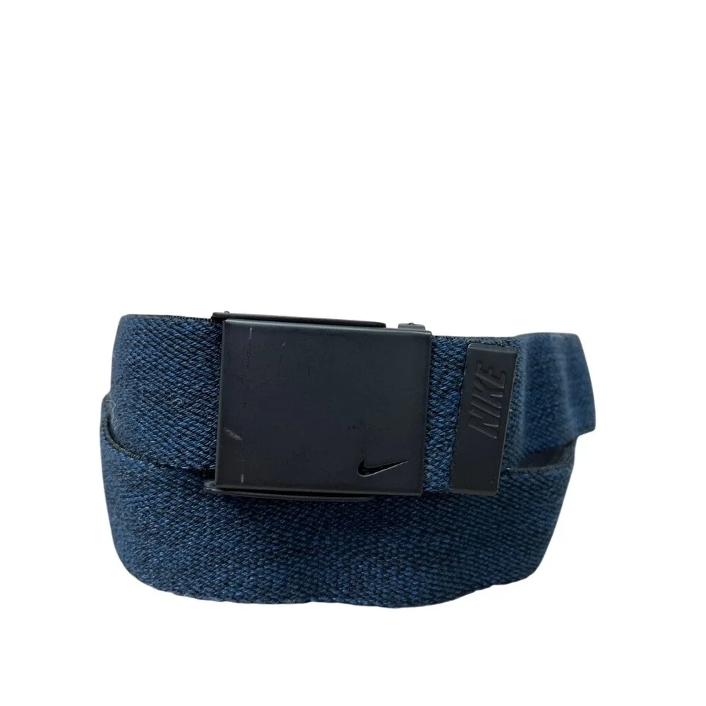 Nike Mens Reversible Web Belt Navy Black Bottle Opener Buckle AB0523 Golf OS